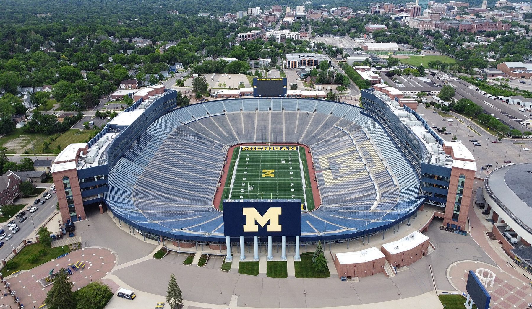 Aerial view of Michigan Stadium
