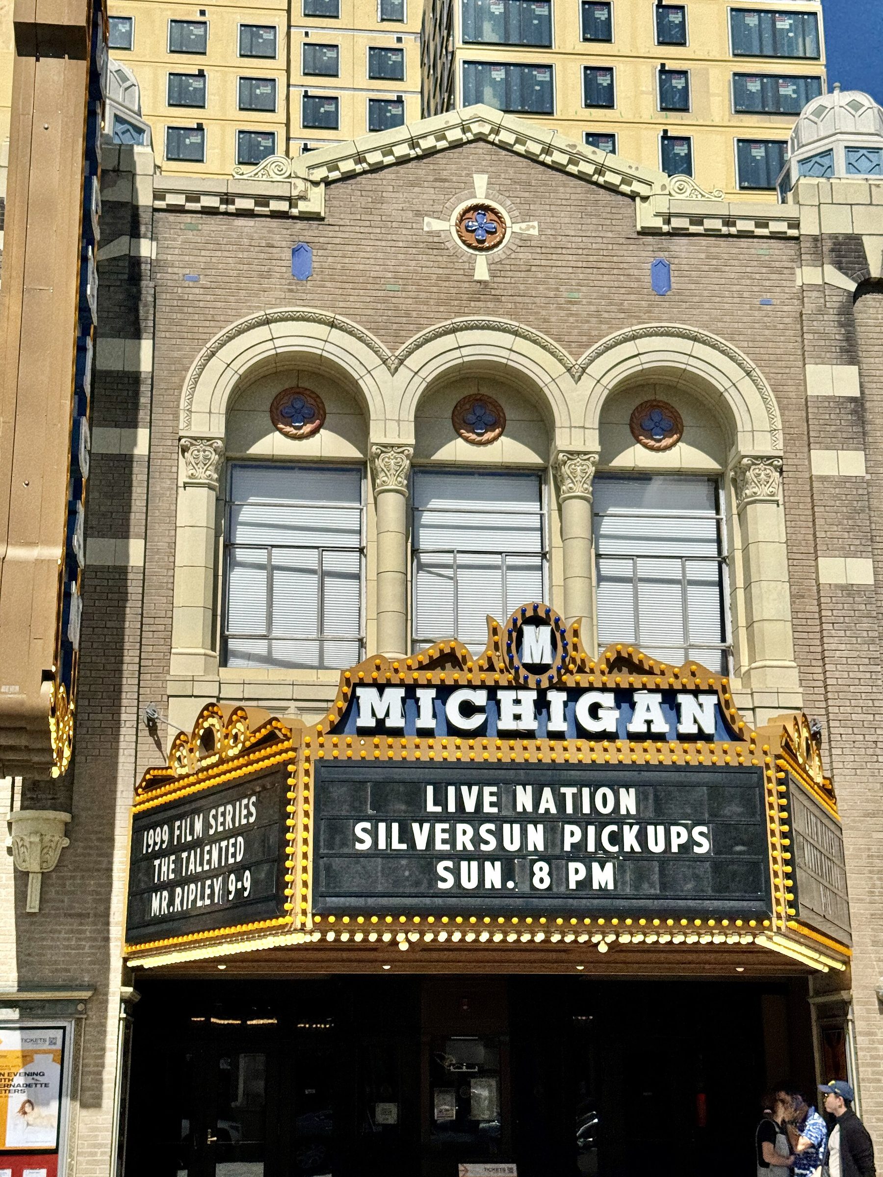 Michigan Theater marquee on Liberty Street