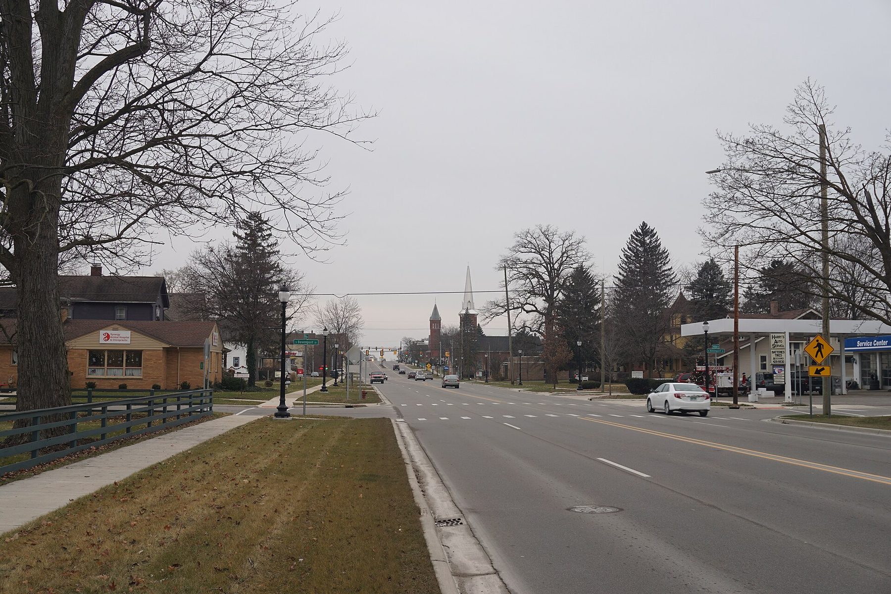 Michigan Avenue in downtown Saline